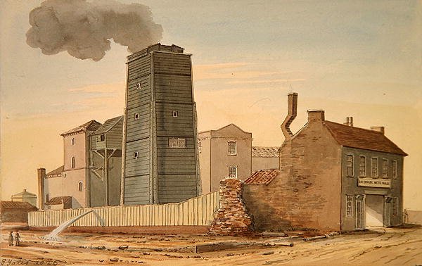View of Clink Street Waterworks, Southwark, 1826