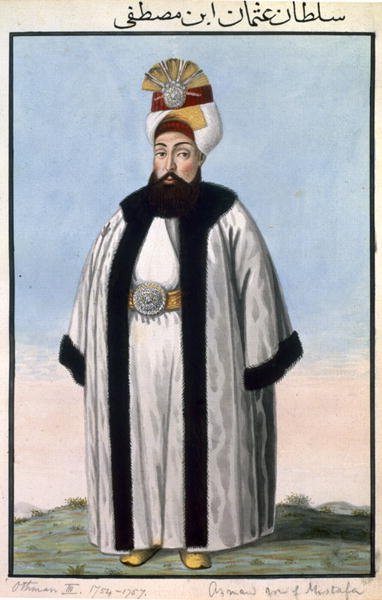 Othman (Osman) III (1699-1757) Sultan 1754-57, from A Series of Portraits of the Emperors of Turkey, 1808