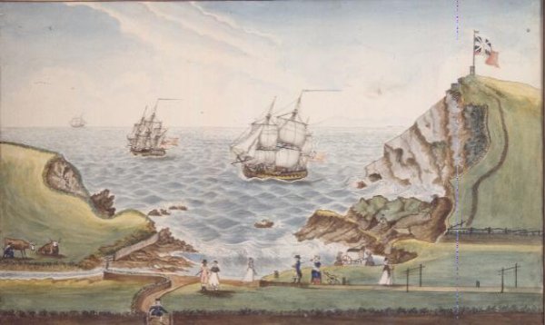 A View of the Bathing Place, called Willdows, taken from Mrs. Downs Malt House, 1799