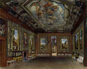 The Queens Drawing Room, Windsor Castle, from Royal Residences, engraved by Thomas Sutherland (b.1785), pub. by William Henry Pyne (1769-1843), 1816