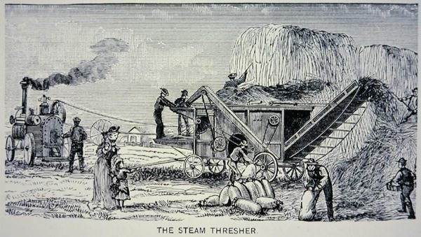 Steam Thresher, from Marvels of the New West 1888
