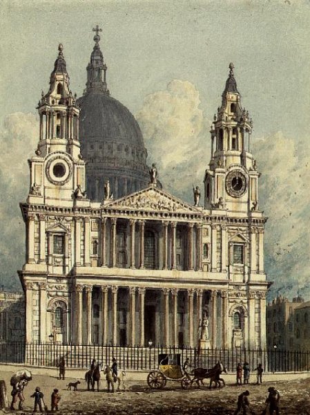 West Front of St. Pauls Cathedral, 1810