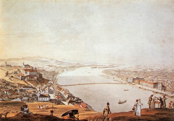 View of Pest-Buda from the Gellerthegy 1817