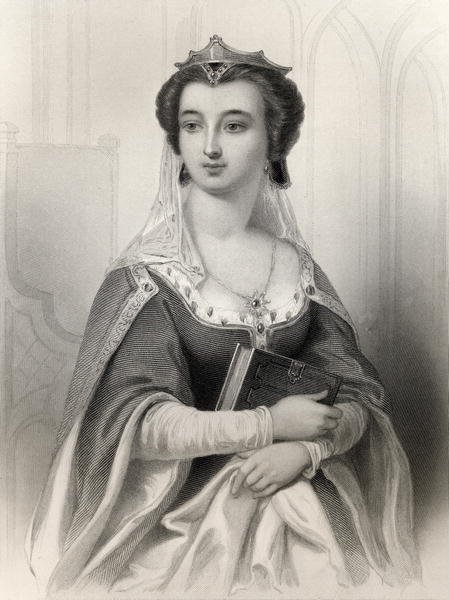 Valentina Visconti 1371-1408 illustration from World Noted Women by Mary Cowden Clarke, 1858