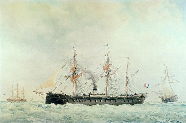The French Battleship, La Gloire, 1880