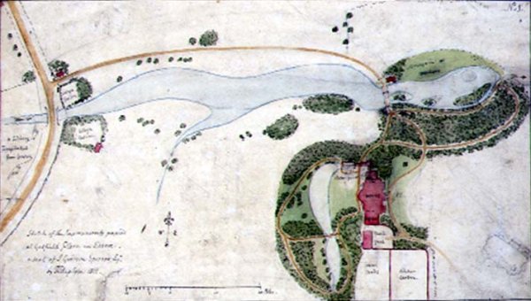 A Garden Plan for Gosfield Place, Essex, 1811
