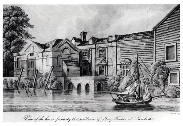 View of the House Formerly the Residence of Guy Fawkes at Lambeth, c.1850
