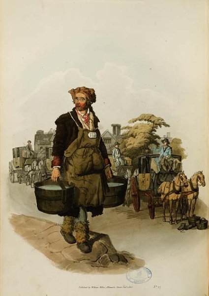 Waterman at a Coach Stand from Costume of Great Britain
