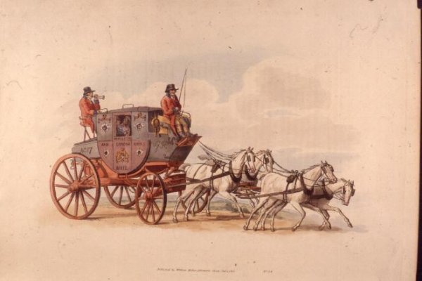 The London to Worcester Royal Mail Coach from Costume of Great Britain