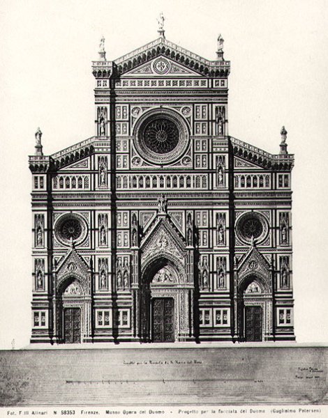 Design for the facade of Santa Maria del Fiore or Duomo in Florence, 1864