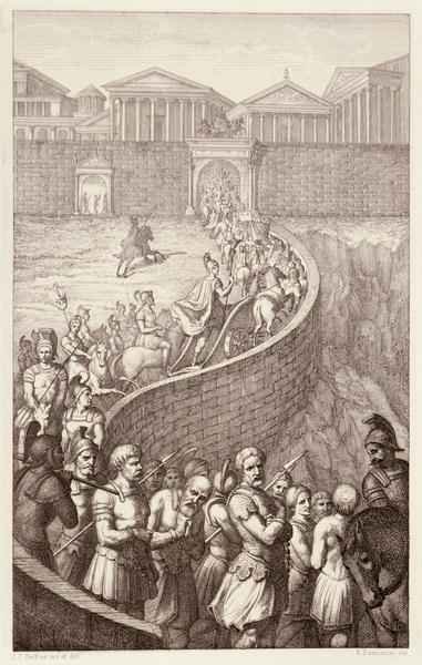 The Triumph of Quintus Fabius, engraved by B.Barloccini, 1849