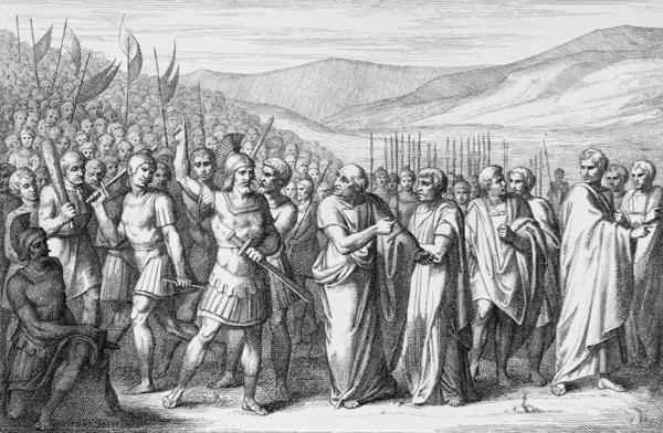 The Secession of the People to the Mons Sacer, engraved by B.Barloccini, 1849