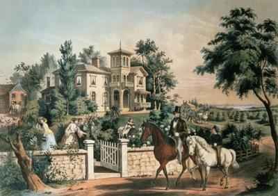 American Country Life, engraved by Nathaniel Currier 1813-88 pub. by Currier and Ives, New York, 185