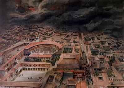 The Eruption of Vesuvius at Pompeii in 79 AD