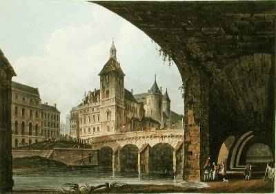 View of the PontauChange the Tour de lHorloge and the Conciergerie 1805