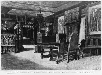 Homes of Victor Hugo the lounge at Hauteville house in Guernsey the armchair of the ancestor