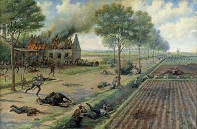 The Russian Cavalry Fighting the Germans in a Village in 1915 1915-16