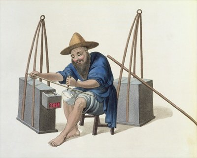 A Mender of Porcelain plate 28 from The Costume of China