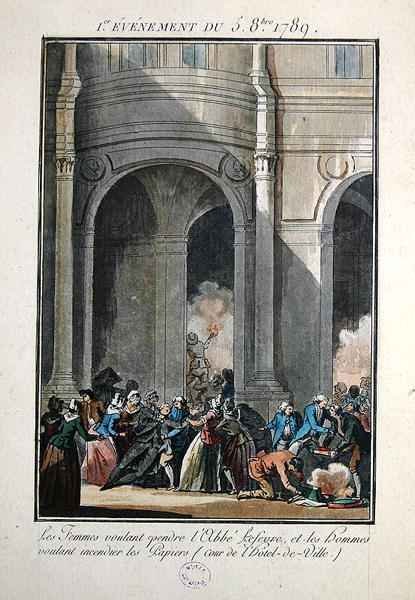 Events of the 5th of October 1789 The Women want to hang the Priest Lefevre