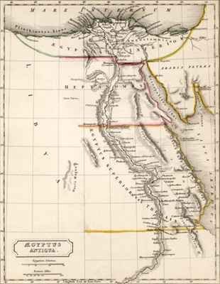 Map of Aegyptus Antiqua Ancient Egypt