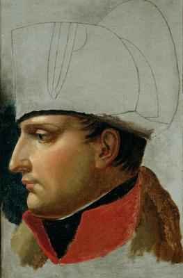 Unfinished Portrait of Napoleon I 1769-1821 formerly attributed to Jacques Louis David 1748-1825