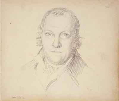 Portrait of William Blake from a book of pencil portraits