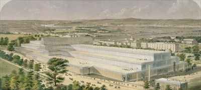 Aeronautic View of the Palace of Industry for All Nations