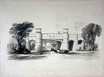 Rugby railway bridges as seen from the road, Warwickshire