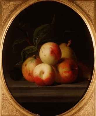 Apples on a Shelf