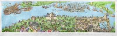 The Encampment of the English Forces near Portsmouth during the Battle of the Solent