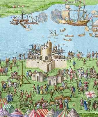The Encampment of the English Forces near Portsmouth during the Battle of the Solent 4