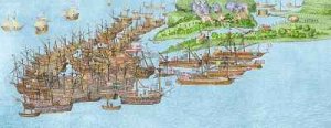 .Loading... Please wait The Encampment of the English Forces near Portsmouth during the Battle of the Solent