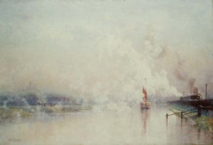 Steaming into Lincoln, 1894