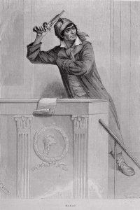Jean Paul Marat 1743-93 Inciting Revolution, engraved by Stephane Pannemaker 1847-1930