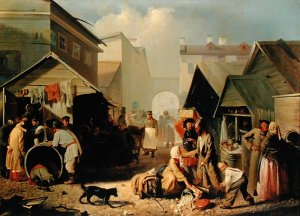 Refreshment Stall in St. Petersburg, 1858