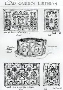 Lead Garden Cisterns from Charlton House, Kent and Victoria and Albert Museum, London, c.1900