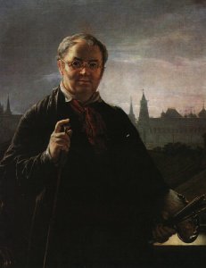 Self Portrait against the Window with a View of the Kremlin, 1846