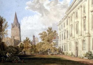 View of Christ Church Cathedral and the Garden and Fellows Building of Corpus Christi College, Oxford