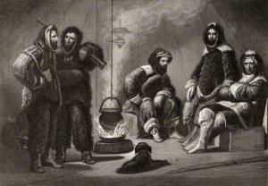 Life in the Brig, engraved by J. McGoffin, from Arctic Explorations in the Years 1853, 54, 55, Volume I, by Doctor Elisha Kent Kane 1820-57 published Philadelphia, 1856