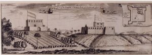 South-west Prospect of the English and Dutch Forts at Sakkundi, c.1744
