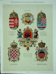 Coats of arms from the Austro-Hungarian Empire, from Heraldischer Atlas by the artist, 1899
