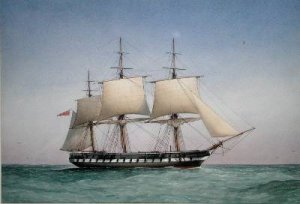 50-gun Frigate HMS Arethusa 1876