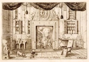 Interior Drawing room from Cornelio Meyer Nuovi Ritrovamenti 1696