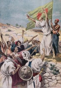 Preaching Holy War during an uprising in British India illustration from Le Petit Journal 1897