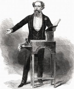 Charles Dickens giving a reading