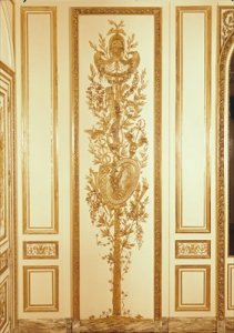 Panelling detail with a trophy shield