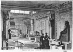 Interior of the Egyptian Temple at the Universal Exhibition at the Champ de Mars in Paris