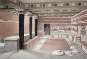 Reconstruction of the Throne Room of the Palace of Knossos
