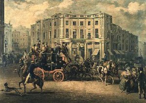 The Age Brighton Coach at the Bull and Mouth Regent Circus