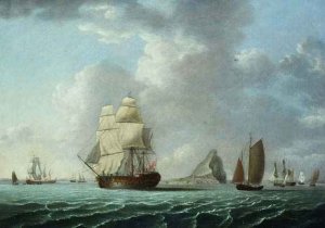 British Man o War off Gibraltar